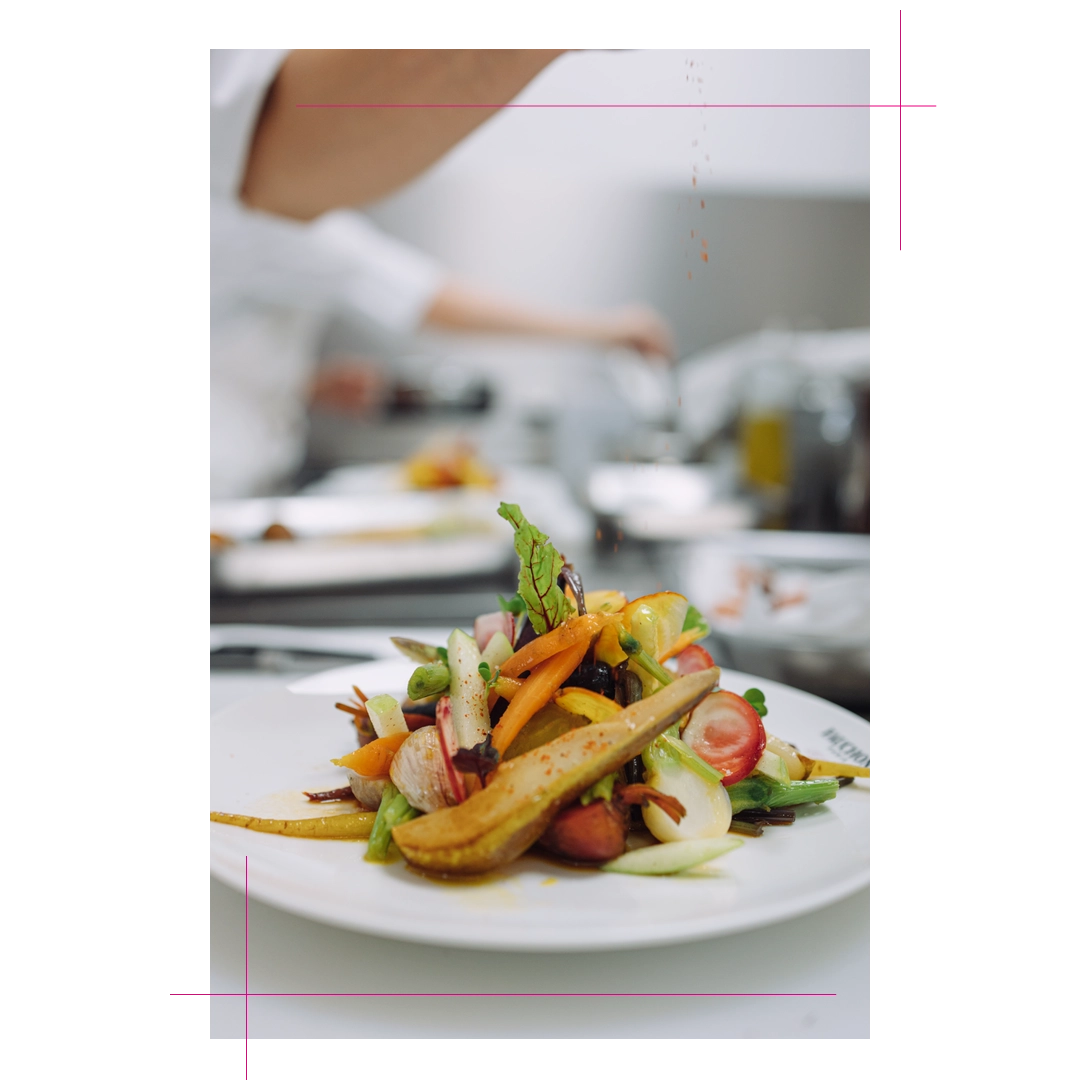 assiette gastronomique de légume
